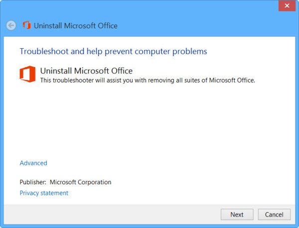 Uninstall Microsoft Office