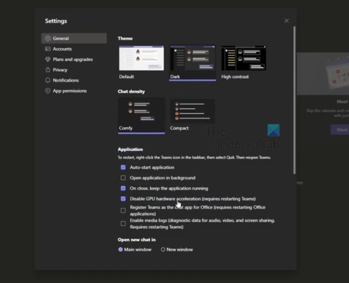 Disable GPU Hardware Acceleration in Microsoft Teams