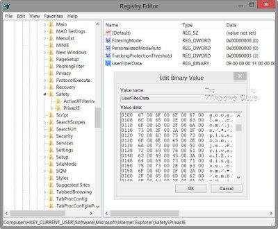 Personalized Tracking Protection List TPL