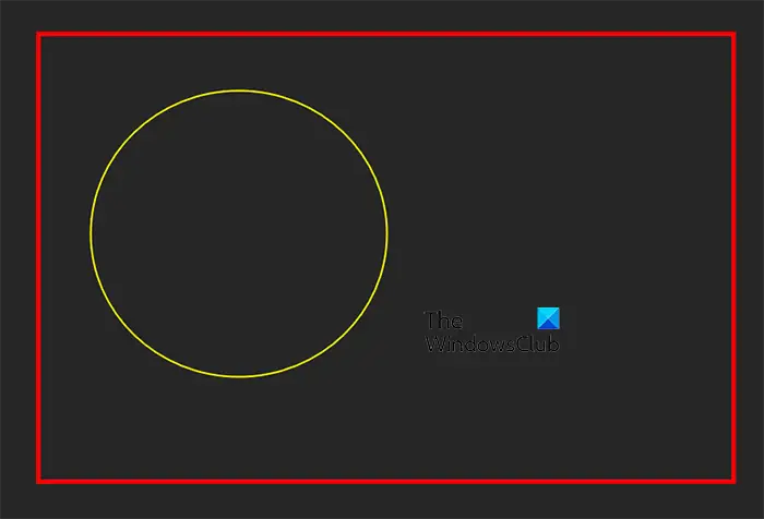 How to draw Venn diagrams in Word - 1 circle in square - circle edited