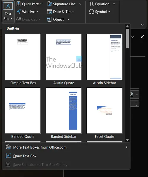 How to draw Venn diagrams in Word - Insert text box