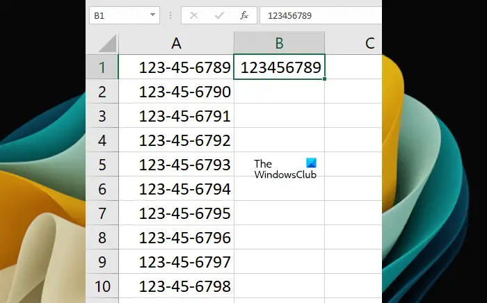 Enter data manually without dashes