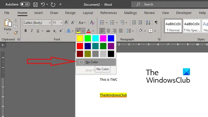 1728148901 189 Cant Remove Highlights or Shading from Word document