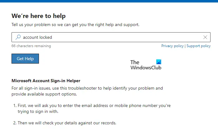 Using Microsoft's automated self-help