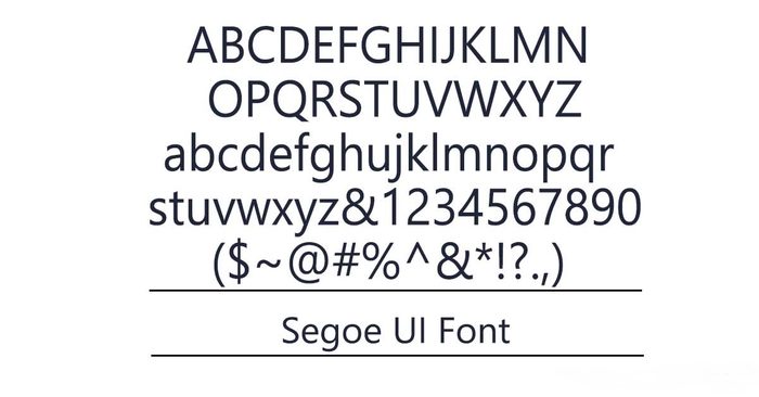 Segoe UI Font