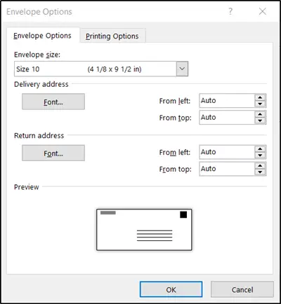 1728266303 492 How to create and print a single envelope in Word