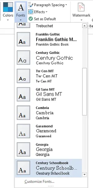 Change default Font in Office 2013