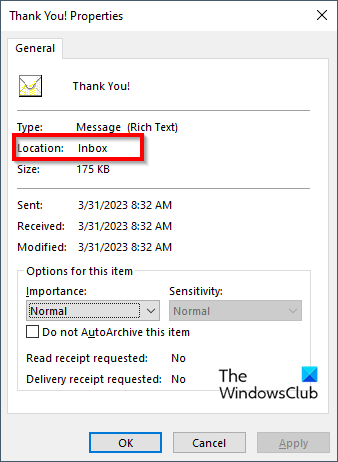 1728306792 88 How to see what folder an email is in Outlook