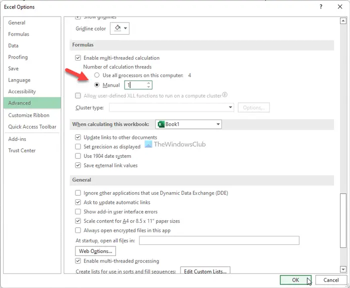 Excel ran out of resources while attempting to calculate one or more formulas