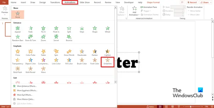 1728381851 89 How to animate Underline in PowerPoint