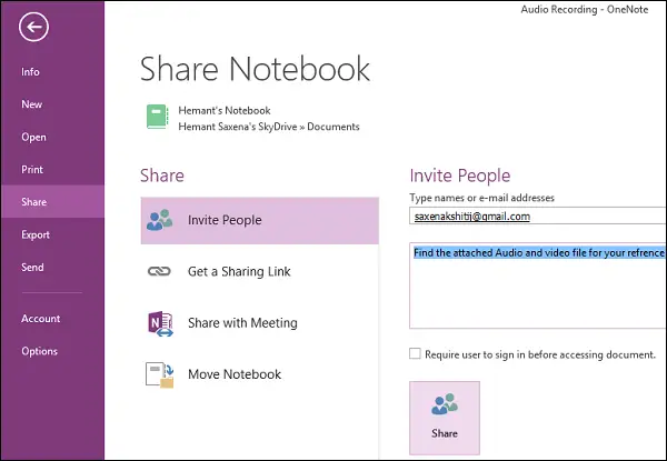 Share notebooks