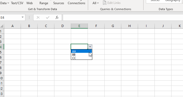 1728396869 678 How to create a drop down list in Excel and Google