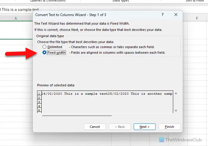 How to split one single long column into multiple columns in Excel