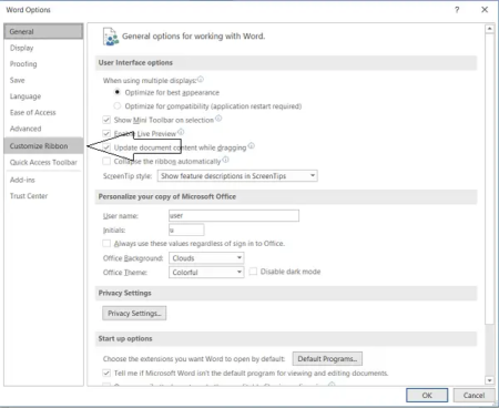 How to reset Microsoft Office Ribbon Customizations to default?