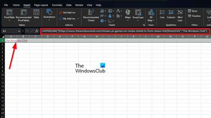 HYPERLINK Function and Formula Excel