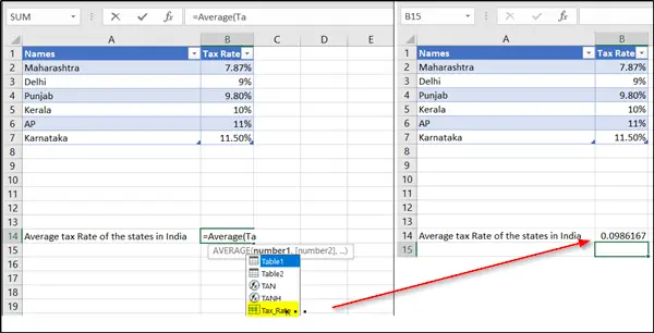 How to define, use and delete names in Excel formulas