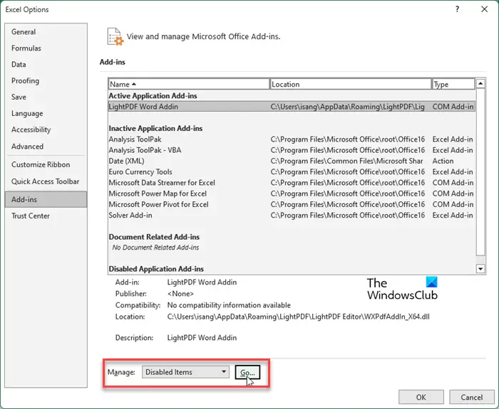 Troubleshooting Excel in Safe mode