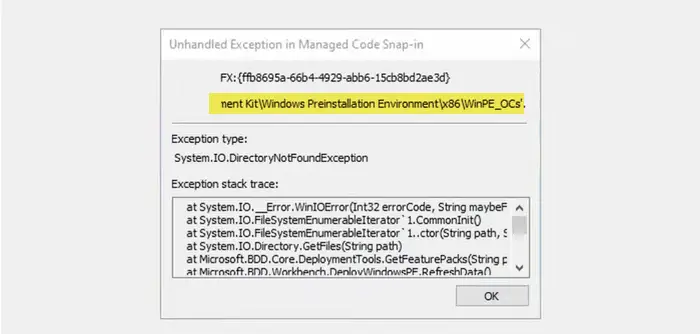 1728483160 903 Deployment Workbench crashes when opening WinPE Properties