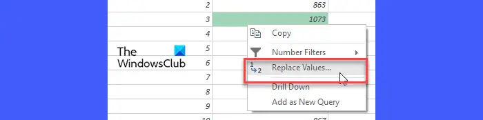 Replace Values Power Query