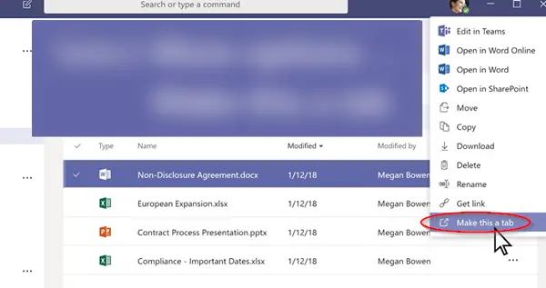 Microsoft Teams Tab