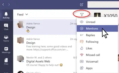 1728488710 574 How to filter Microsoft Teams Activity Feed