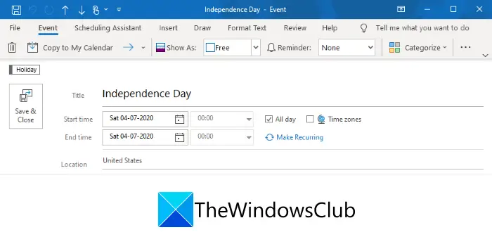 1728532988 257 How to add Holidays to Outlook Calendar