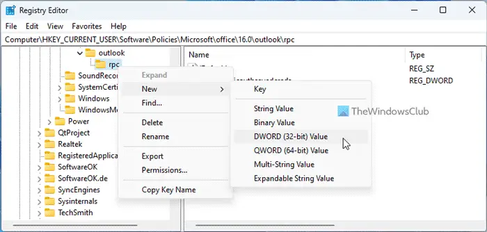 How to configure saving credentials for Basic Authentication in Outlook