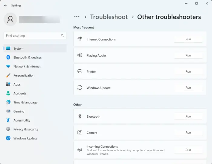 Run Printer Troubleshooter