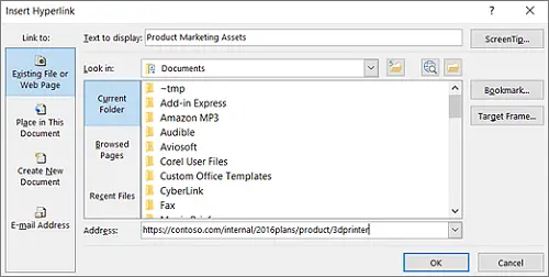 microsoft-outlook-insert-hyperlinks-option