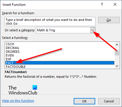 1728564595 169 How to use the FACT or FACTDOUBLE function in