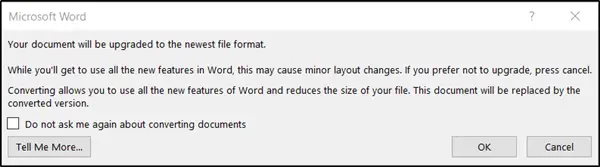 1728567311 811 How to convert old Word document to new Word format