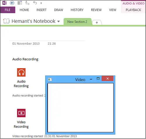 Record Audio or Video with OneNote 2013