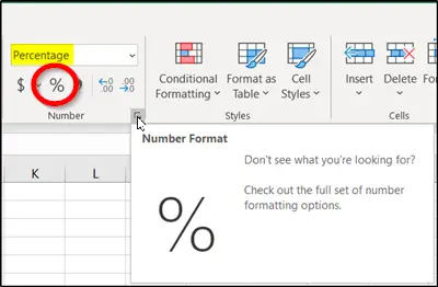 find percentage difference