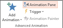 Animation pane button