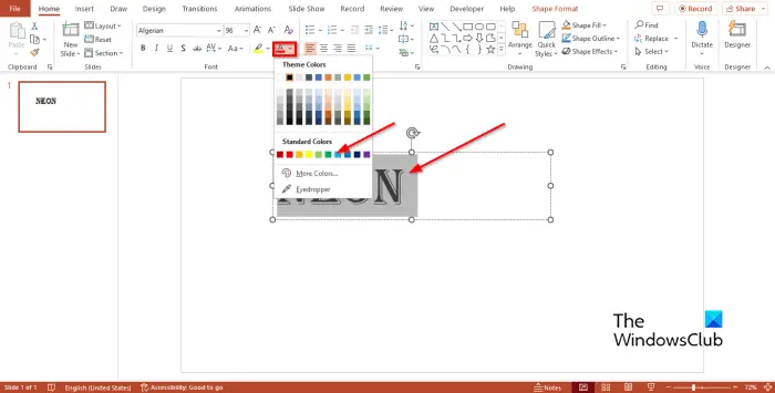 1728616857 388 How to create a Neon Text in PowerPoint