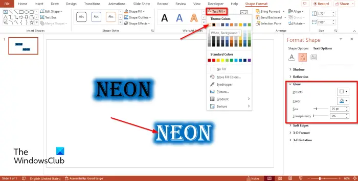 1728616858 777 How to create a Neon Text in PowerPoint