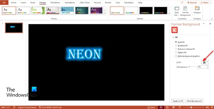 1728616859 526 How to create a Neon Text in PowerPoint