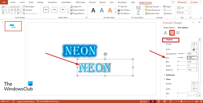 1728616859 591 How to create a Neon Text in PowerPoint