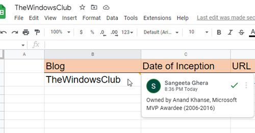 Reading a Comment in Google Sheets