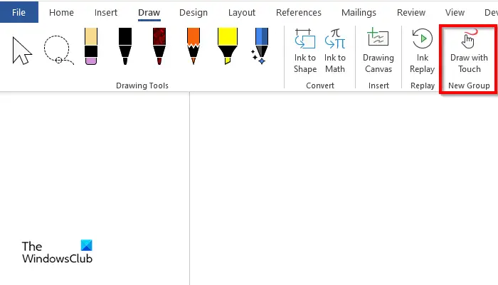 1728720588 786 How to enable the Draw with Touch feature in Word