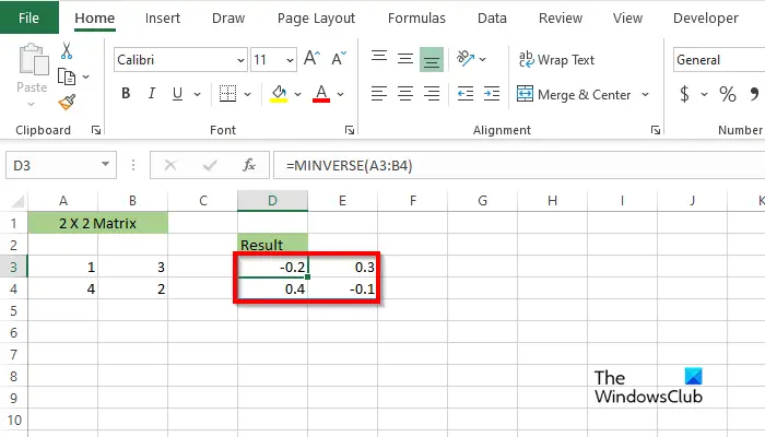 1728724027 799 How to use the MINVERSE and MMULT functions in