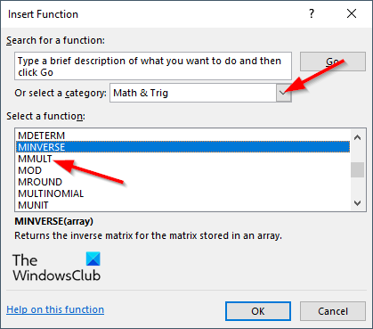 1728724028 698 How to use the MINVERSE and MMULT functions in