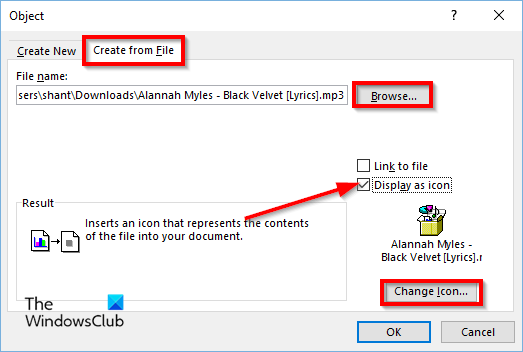 1728724664 543 How to insert Sound file in Word Excel and PowerPoint