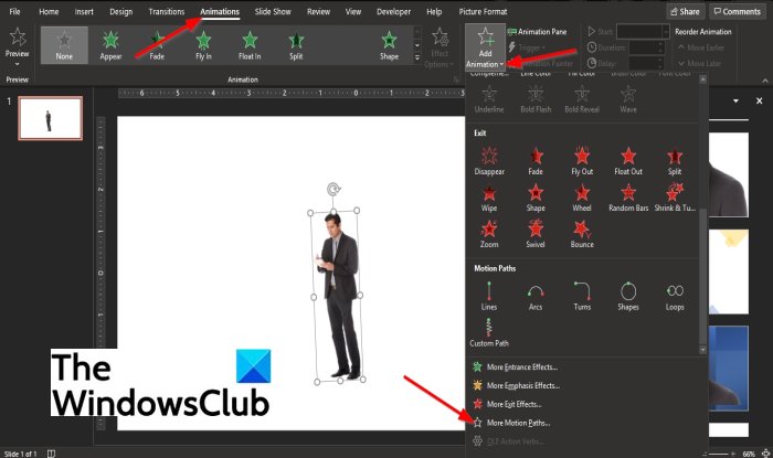 How to create and add a Motion Path animation in PowerPoint