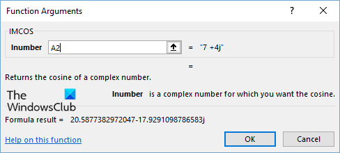 1728734354 946 How to use the IMCOS function in Microsoft