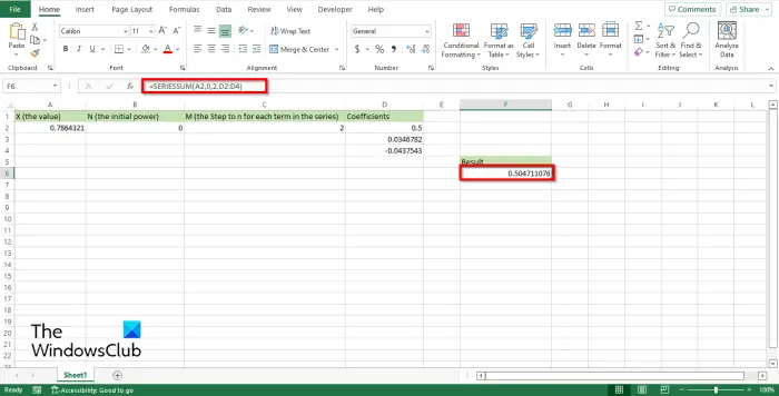 1728752820 225 How to use the SERIESSUM function in