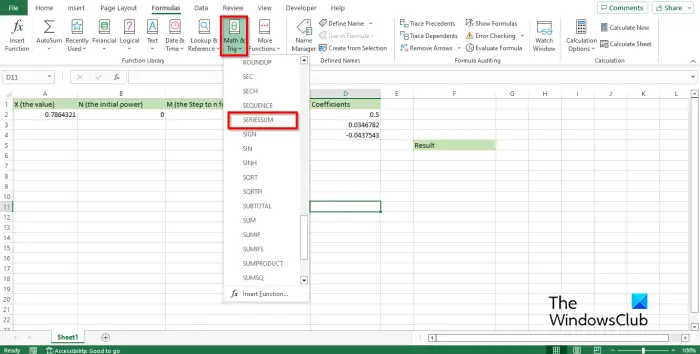 1728752821 706 How to use the SERIESSUM function in