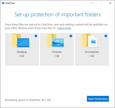 How to setup OneDrive Folder Protection