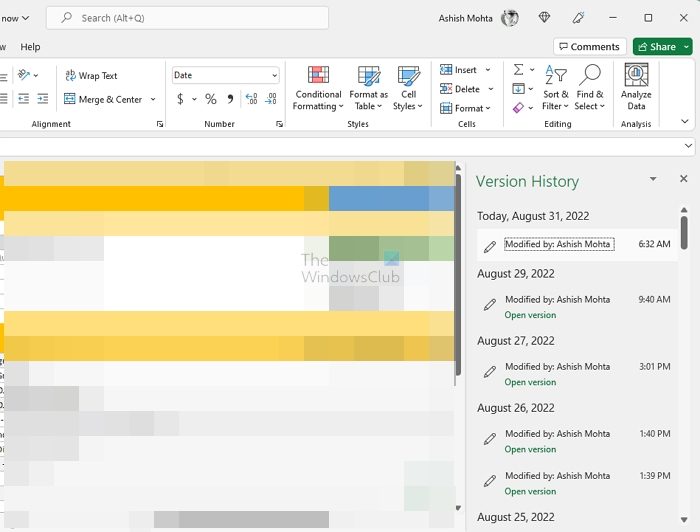 Excel Version History