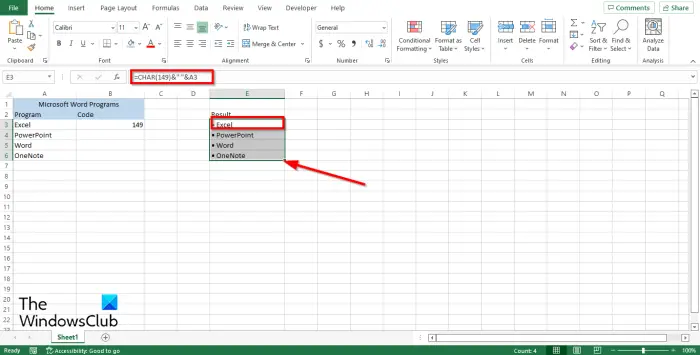 1728785700 326 How to create Bulleted List using CHAR function in